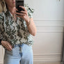 Palermo Frill Green Top by LNH Edit
