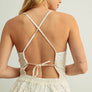 Eyelet Romper with Button Detail Front