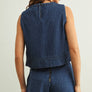 Pinstriped Denim Skort