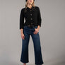 Camp Collared Cardigan Sweater in Black Beauty by Downeast