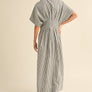 Striped Buttondown Shirt Dress