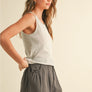 Pointelle Fabric with Mini Ruffle Top