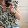 Palermo Frill Green Top by LNH Edit