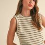 Striped Knitted Sleeveless Top