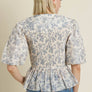 Toile Print Collar Blouse