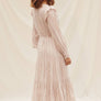 Striped Eyelet Ruffled Tiered Dress