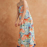 Riviera Dream Scalloped Sleeveless Midi Dress