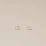 White Opal Baguette Earrings