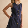 Button Front Linen Dress