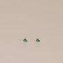 Teardrop Emerald CZ Earrings