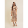Sparkling Long Sleeved Sequin Midi Dress