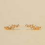 Cascading Baguette Drop Gold Earrings by JaxKelly