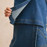 Asymmetric Cut Denim Top