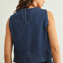 Pinstriped Denim Sleeveless Top