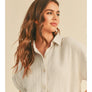 Textured Button Down Shirt in Stone