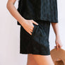 Black Eyelet Bermuda Short by Sunshine Tienda
