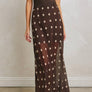Polka Dot Pull On Maxi Skirt