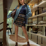 Corduroy Collar Denim Utility Jacket