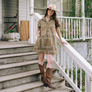 Olive Bandana Getaway Mini Dress by Sunshine Tienda