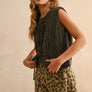 Tie Front Cable Knitted Vest