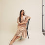 Sparkling Long Sleeved Sequin Midi Dress