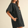 Cotton Romper with Button Front