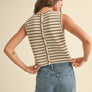 Striped Knitted Sleeveless Top