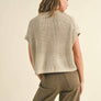 Dolman Sleeve Knitted Top in Stone