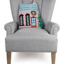 Holly Stripe Shaped House Hook Pillow