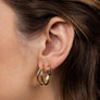 Illusion Double Hoop Gold Earrings by JaxKelly