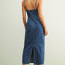 Spaghetti Strap Light Weight Denim Long Dress