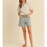 Textured Button Down Shirt in Stone