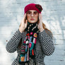 Woodstock Crochet Scarf in Black by French Knot