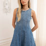 Denim Circle Mini Dress