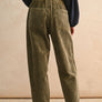 Washed Effect Corduroy Pants