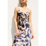 Exquisite Refinement Bias Cut Slip Dress in Western Navy