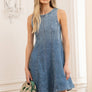 Denim Circle Mini Dress