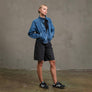 Washed Denim Bomber Jacket