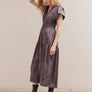 Printed Ruffle Midi Dress
