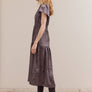 Printed Ruffle Midi Dress