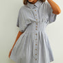 Gingham Patterned Shirt Dress