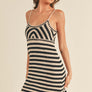 Crochet Knitted Black and Tan Dress