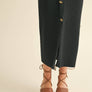 Buttondown Ribbed Knitted Long Dress