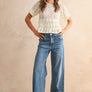 Short Sleeve Lace Blouse