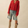 Confetti Button-Front Cardigan Sweater