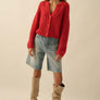Confetti Button-Front Cardigan Sweater