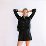 Black Eyelet Bermuda Button Down by Sunshine Tienda