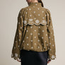 Embroidered Detail Zip-Up Jacket
