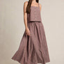 Striped Linen Blend Button-Front Cami