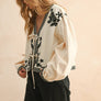 Floral Patch Detailed Jacket